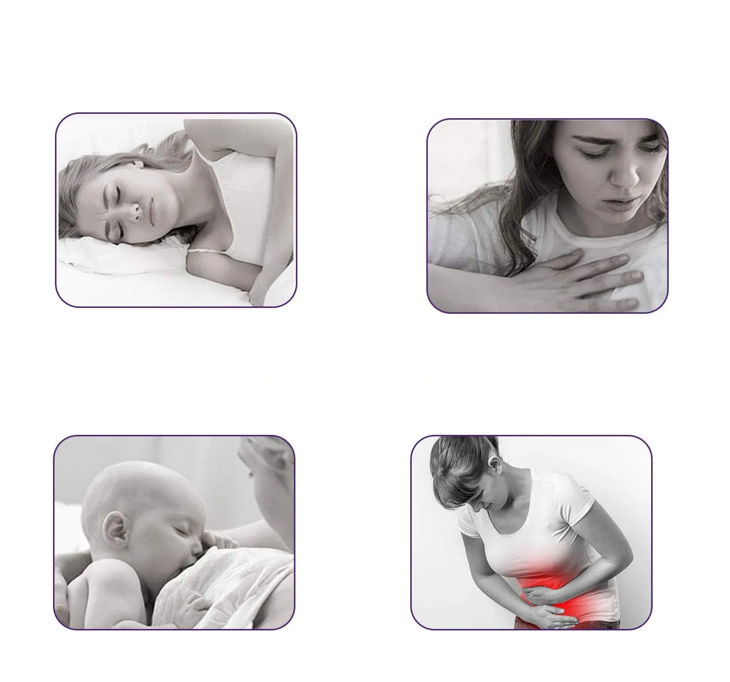 (1 pair) Ø14cm gel breast cooling pad cold / warm nursing compress with soft cushion cover - gray