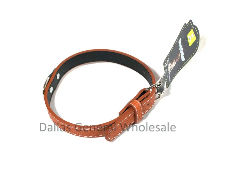 18" Leather Dog Collars Wholesale