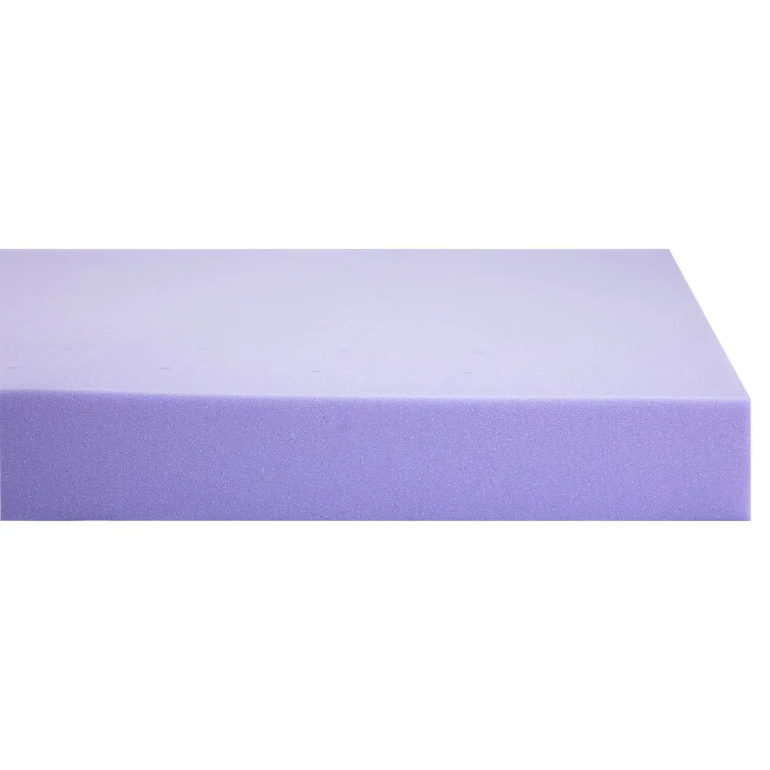 3 Inch Lavender Infused Full Memory Foam Mattress Topper with Ventilated Design and CertiPUR-US Certified Foam