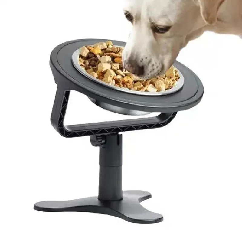 Adjustable Height Pet Feeder with Stainless Steel Bowls