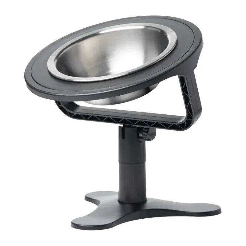 Adjustable Height Pet Feeder with Stainless Steel Bowls
