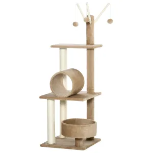 Cat Tree Tower Activity Center, 121cm - Light Brown