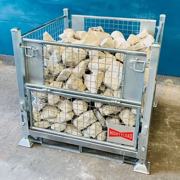 Collapsible Stillage Pallet Cage, Heavy Duty (1500KG) Capacity, Galvanised 1125w x 1125d x 1000h