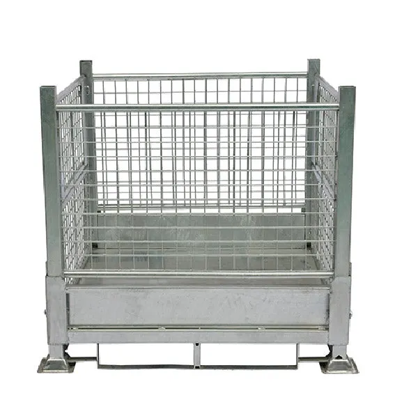 Collapsible Stillage Pallet Cage, Heavy Duty (1500KG) Capacity, Galvanised 1125w x 1125d x 1000h