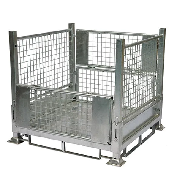 Collapsible Stillage Pallet Cage, Heavy Duty (1500KG) Capacity, Galvanised 1125w x 1125d x 1000h