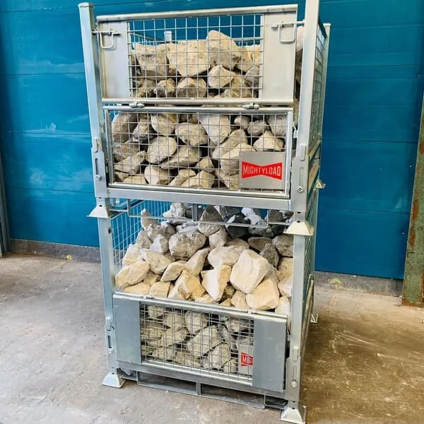 Collapsible Stillage Pallet Cage, Heavy Duty (1500KG) Capacity, Galvanised 1125w x 1125d x 1000h