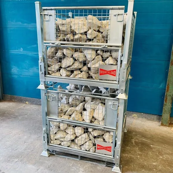 Collapsible Stillage Pallet Cage, Heavy Duty (1500KG) Capacity, Galvanised 1125w x 1125d x 1000h