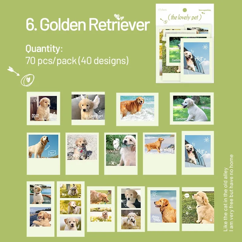 Cute Pet Photo Stickers - Cats, Dogs