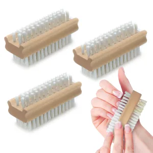Hand & Nail Brush, Wood Block - 3 Pack