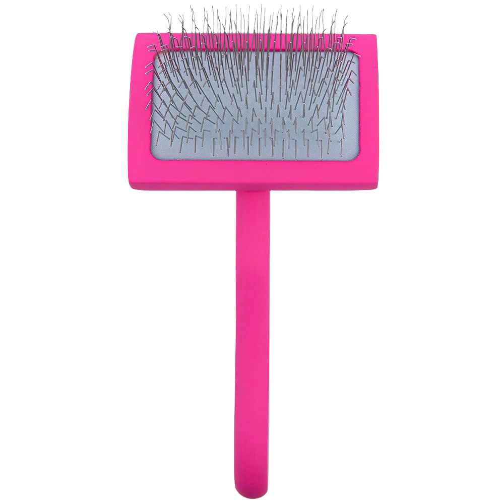 Medium Curved Pink Dematting Brush by PetStore.Direct