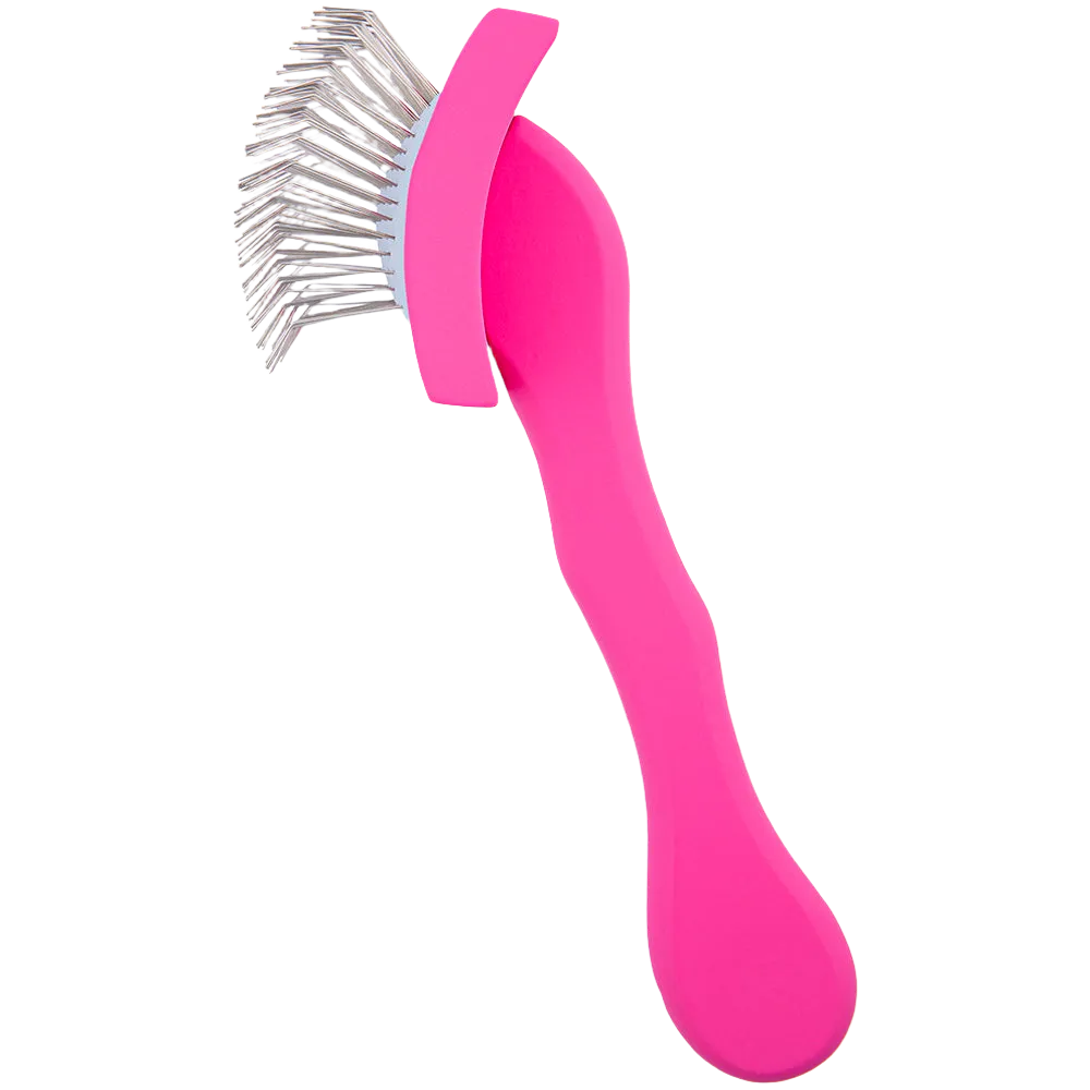 Medium Curved Pink Dematting Brush by PetStore.Direct