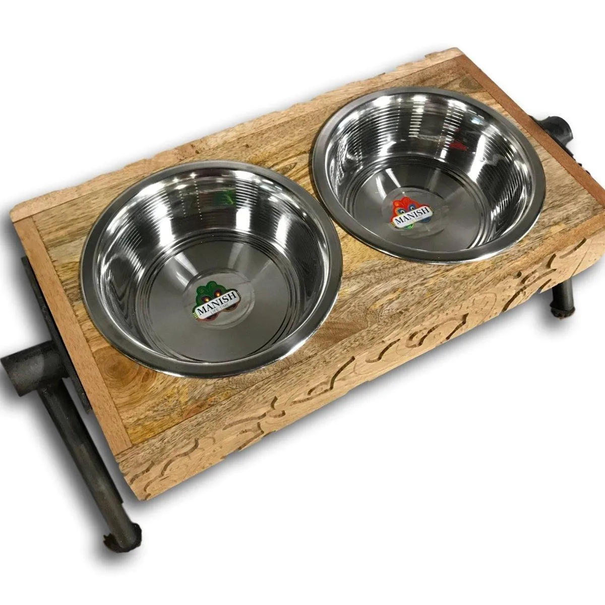 Medium Stylish animal pet feeder dining set