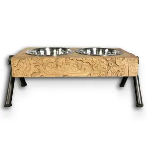 Medium Stylish animal pet feeder dining set