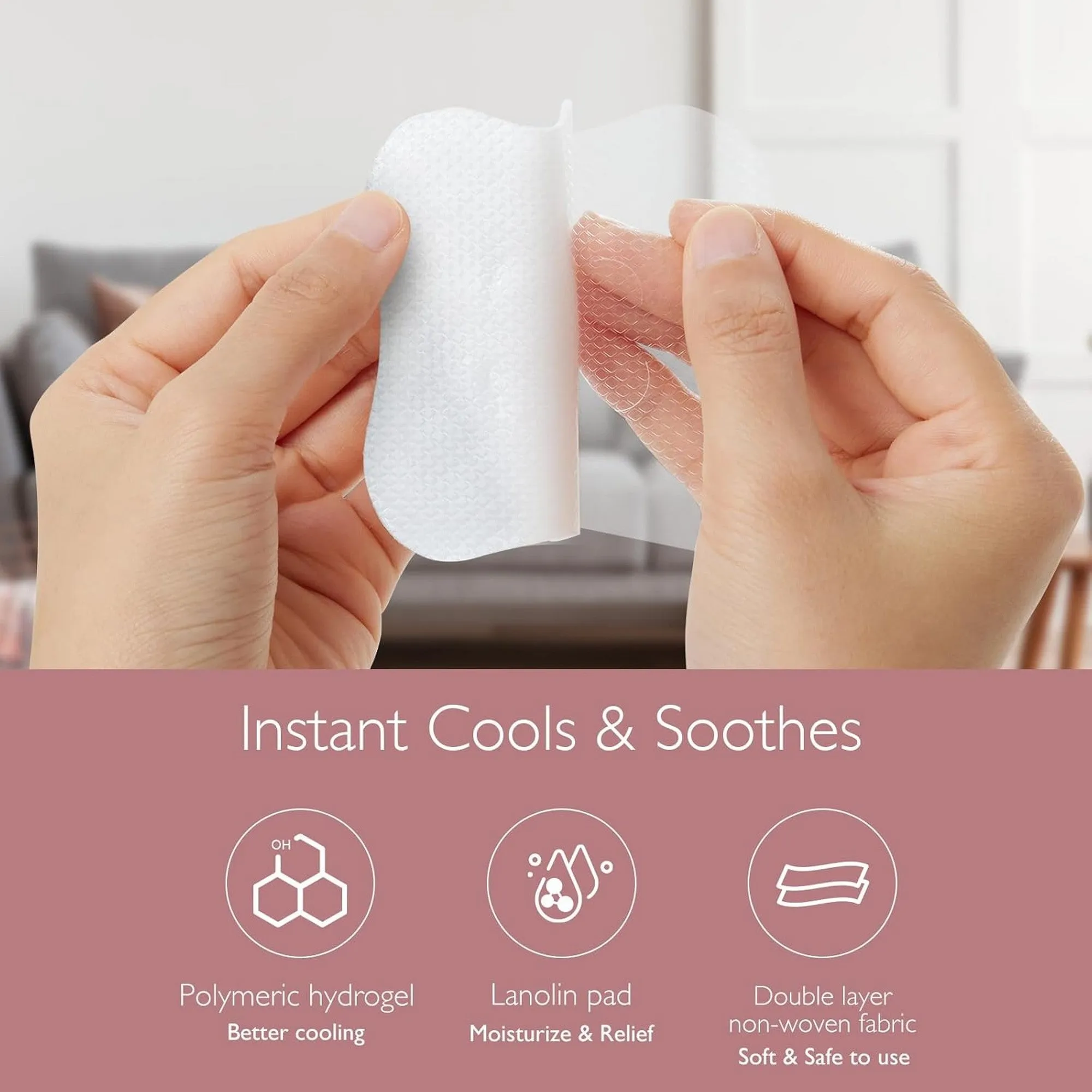 Momcozy Maternity Accessory Soothing Gel Pads White