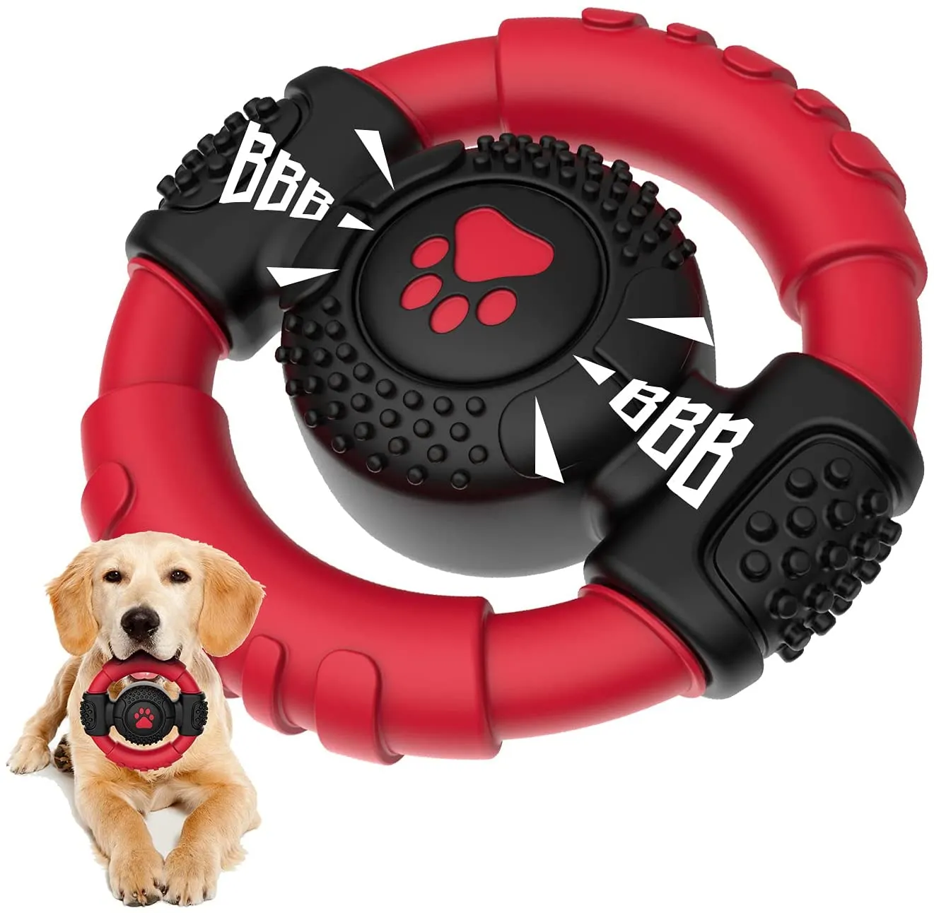 Natural Rubber Dog Teeth Cleaning Toys