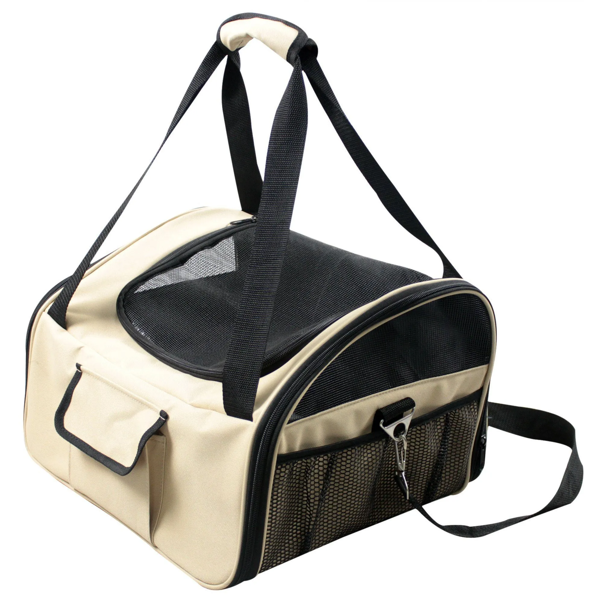 Pet Life ® 'Ultra-Lock' Collapsible Safety Travel Wire Folding Pet Dog Carseat Car Seat Carrier crate