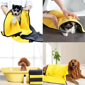 Quick-Dry Pet Bath Towel for Fast, Easy Drying