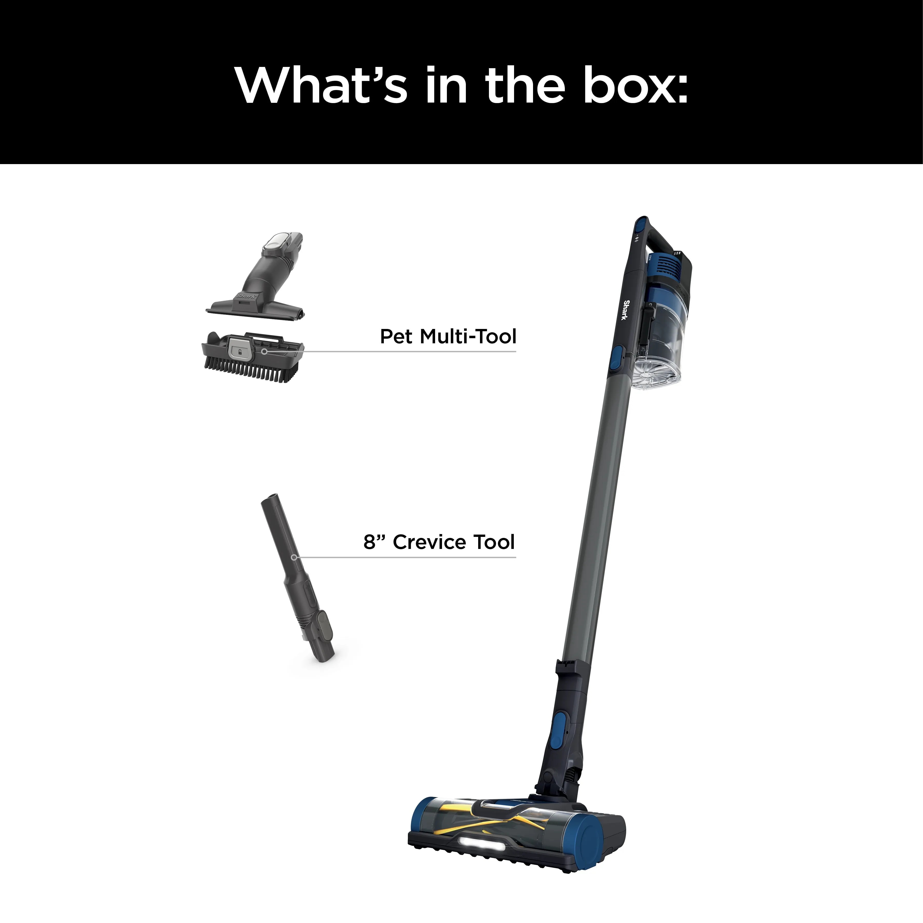 Shark Pet Pro Cordless Stick Vacuum Cleaner with Powerfins Brushroll, 40-Min Runtime, WZ250