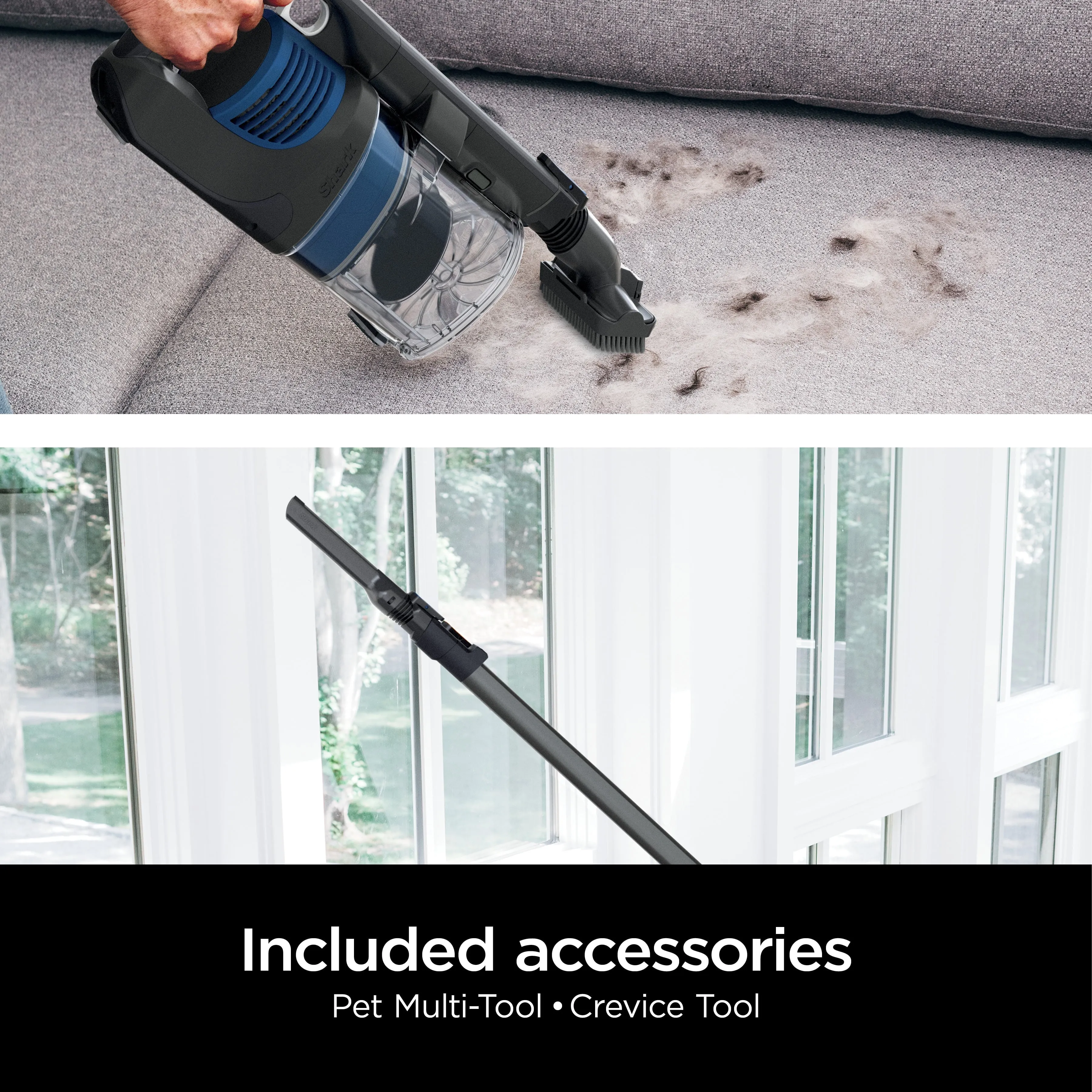 Shark Pet Pro Cordless Stick Vacuum Cleaner with Powerfins Brushroll, 40-Min Runtime, WZ250
