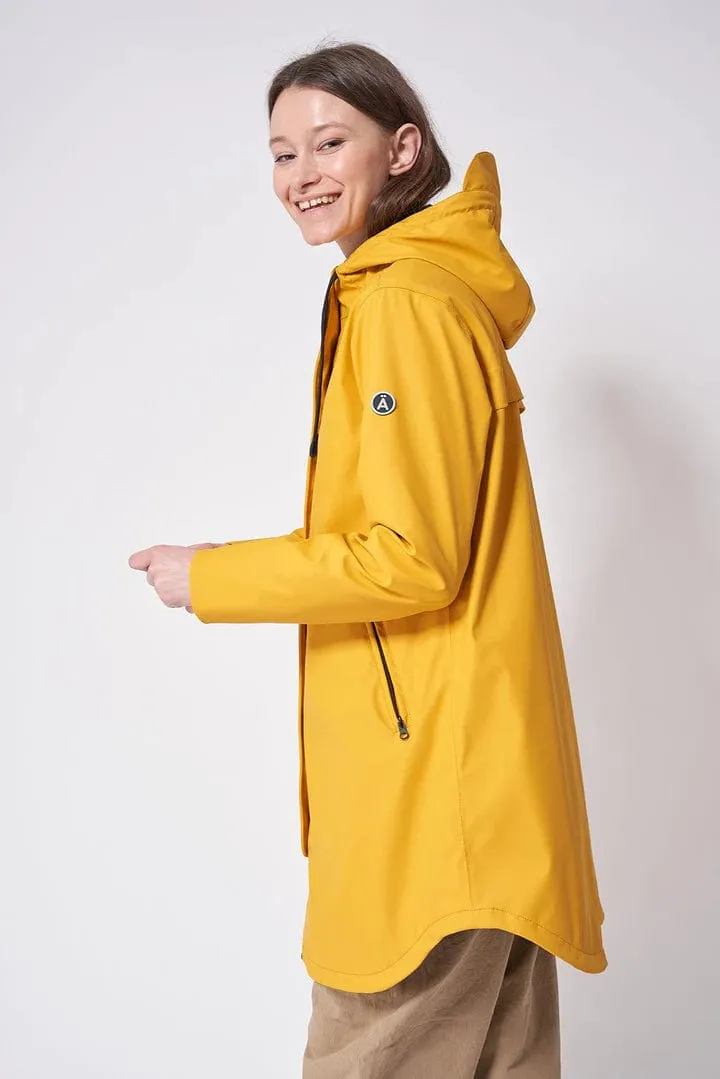 TANTÄ Round Hem Contrast Lined Raincoat