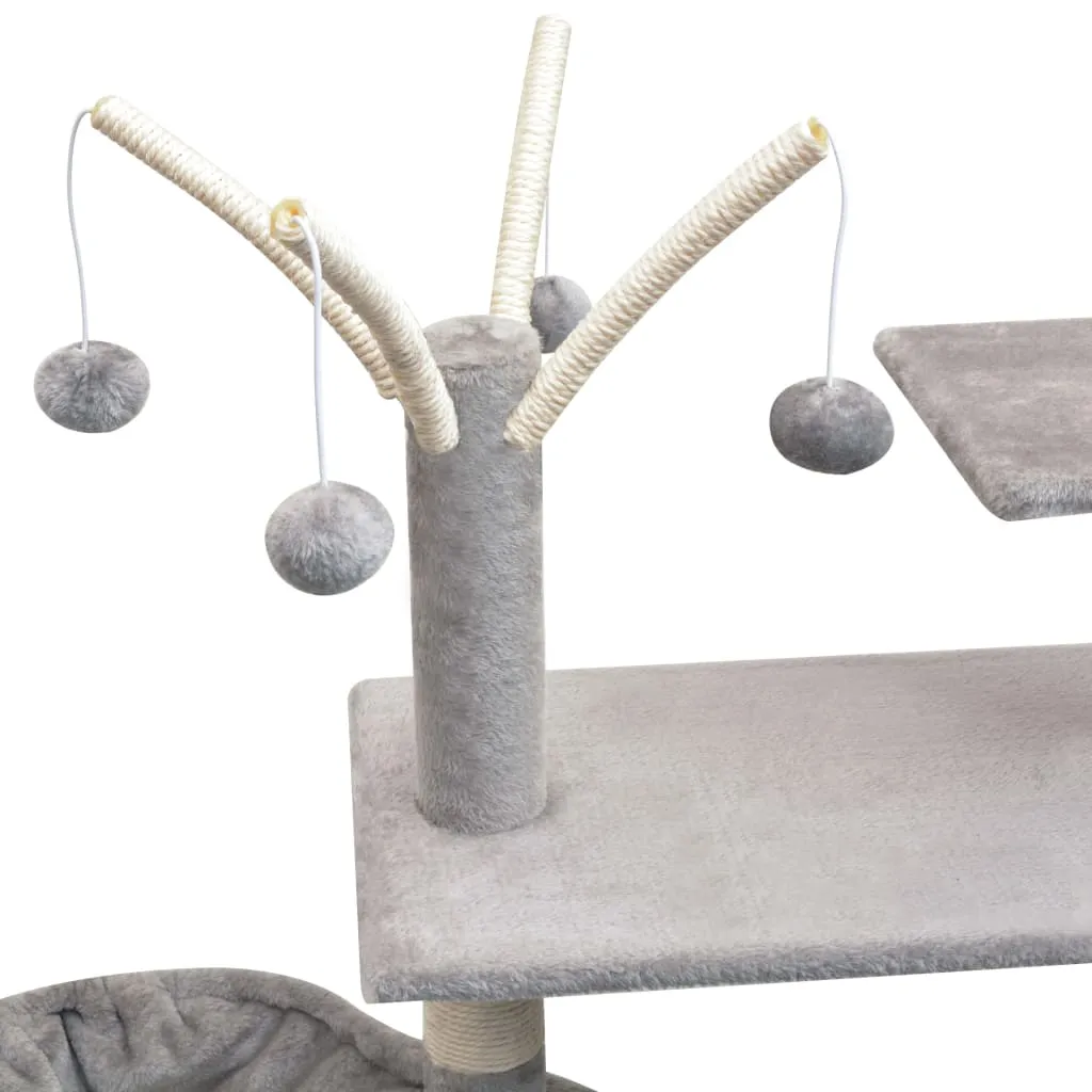 vidaXL Cat Tree with Sisal Scratching Posts 125 cm Grey