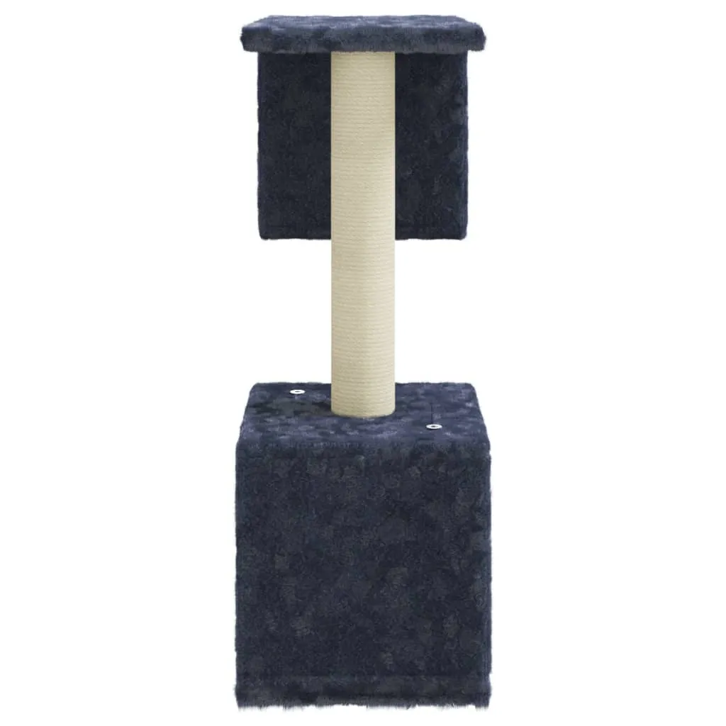 vidaXL Cat Tree with Sisal Scratching Posts Dark Grey 60 cm