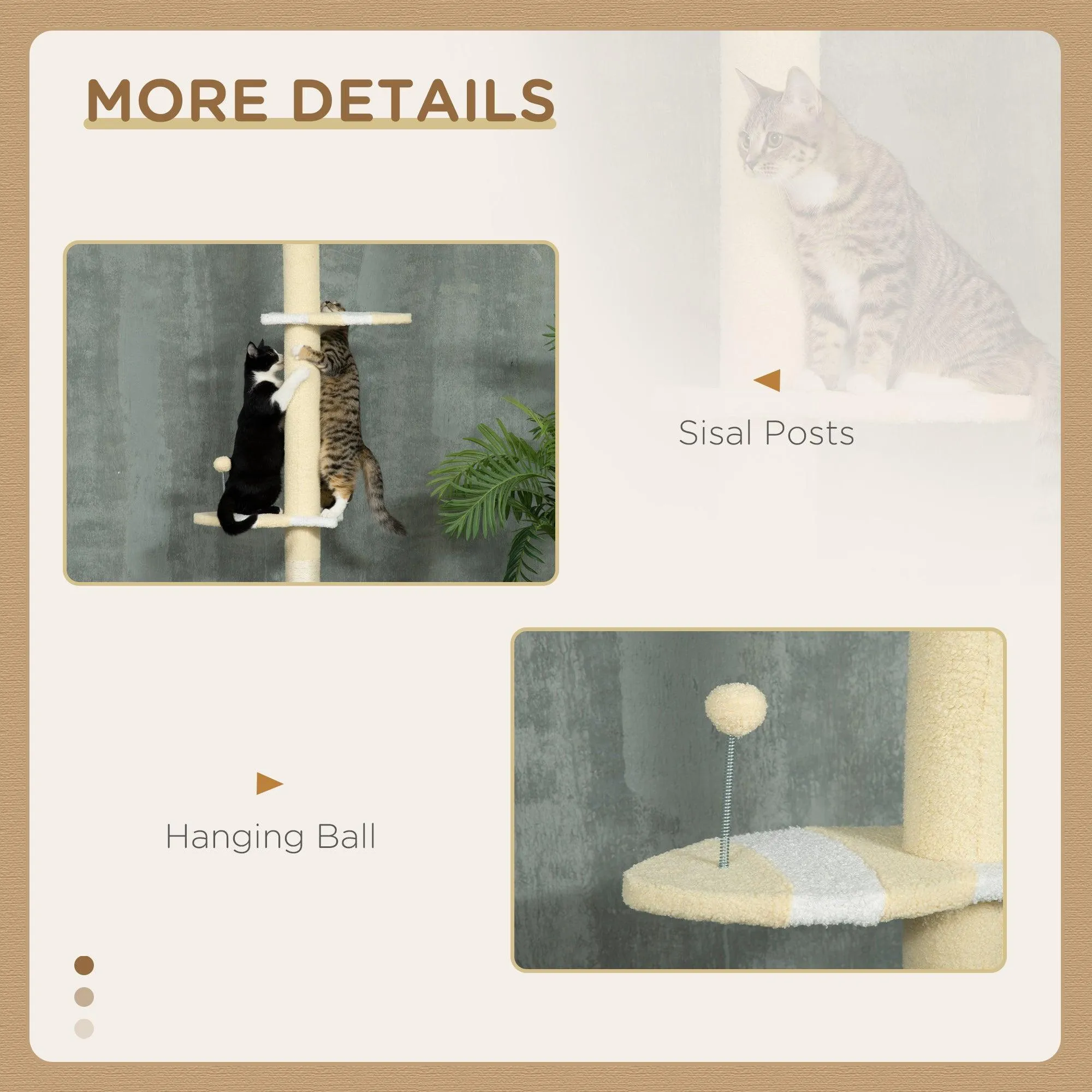 Yellow Cat Tower with Adjustable Height
