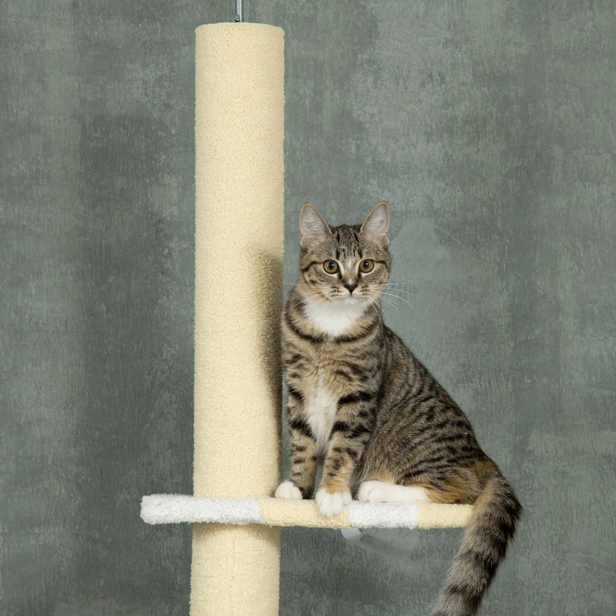 Yellow Cat Tower with Adjustable Height
