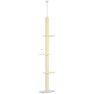 Yellow Cat Tower with Adjustable Height