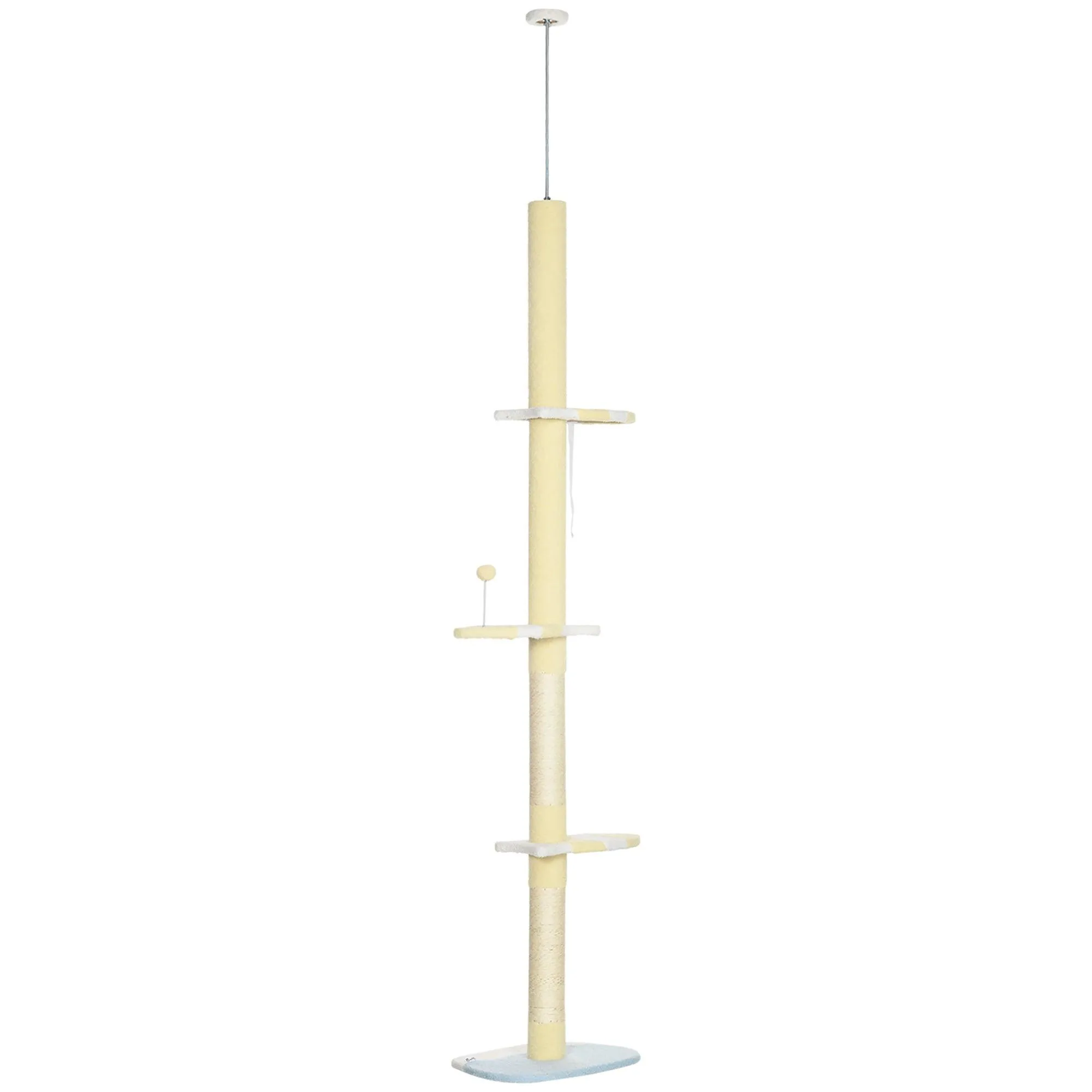 Yellow Cat Tower with Adjustable Height