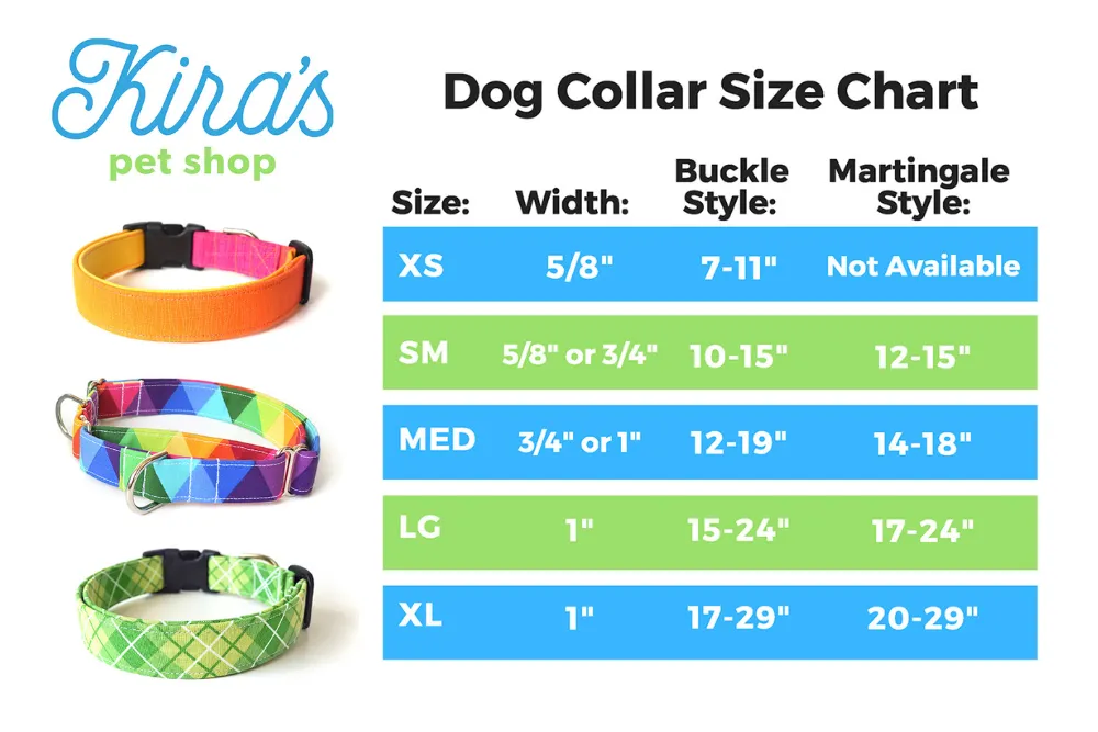 Yellow Plaid Dog Collar